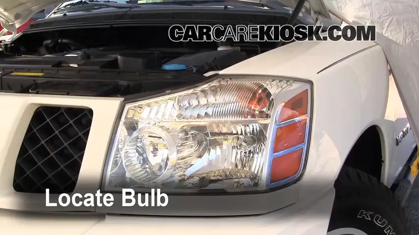 2007 Nissan Titan SE 5.6L V8 Crew Cab Pickup Lights Highbeam (replace bulb)